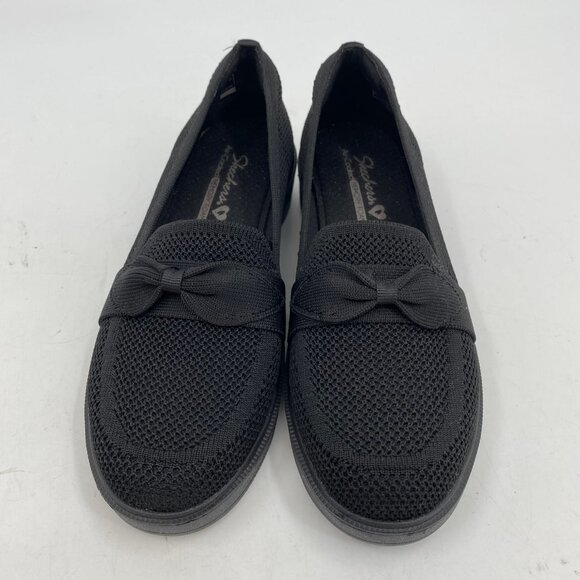 Skechers Black Cleo Taylor Knit Loafers | Women's Size 6 - Picture 8 of 9